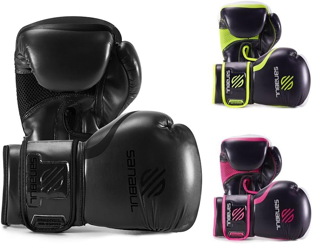 Essential Gel Boxing Gloves | Pro-Tested Kickboxing Gloves for Men and Women | Ideal for Boxing, MMA, Muay Thai, and Heavy Bag Training