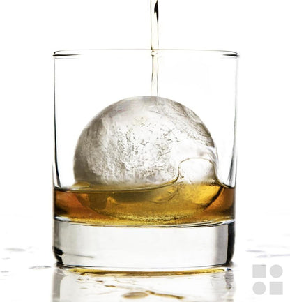 Ice Cube Molds - Jumbo Square Cube Tray with Lid and 2 Large Sphere Molds