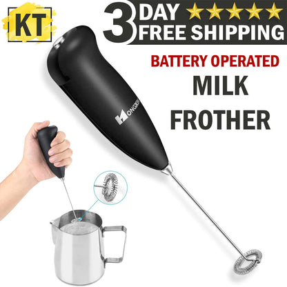 Electric Milk Frother Drink Foamer Whisk Mixer Stirrer Coffee Maker Eggbeater