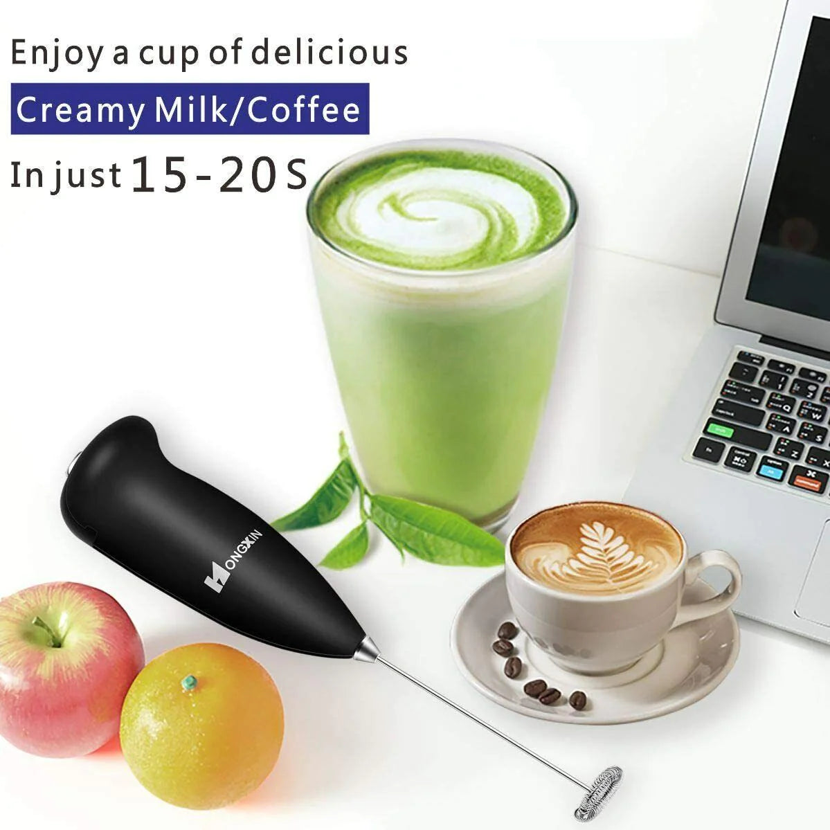 Electric Milk Frother Drink Foamer Whisk Mixer Stirrer Coffee Maker Eggbeater