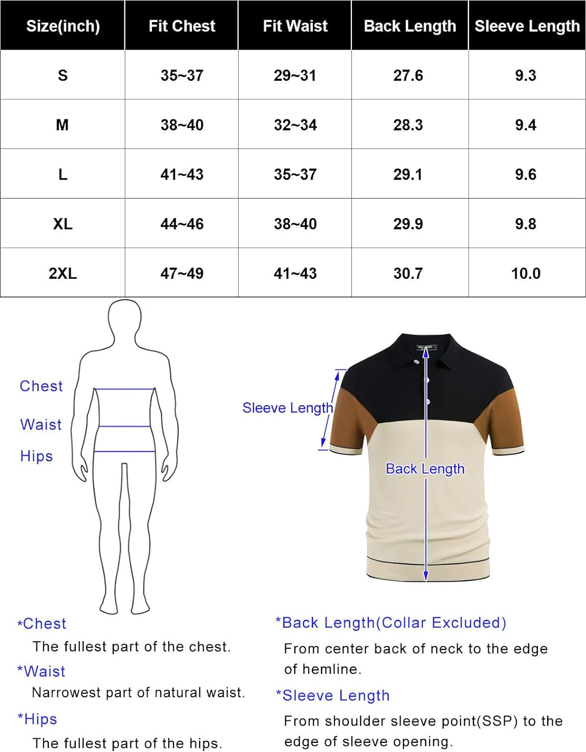 Mens Knitting Stretch Golf Polo Shirts Lightweight Tee Shirts